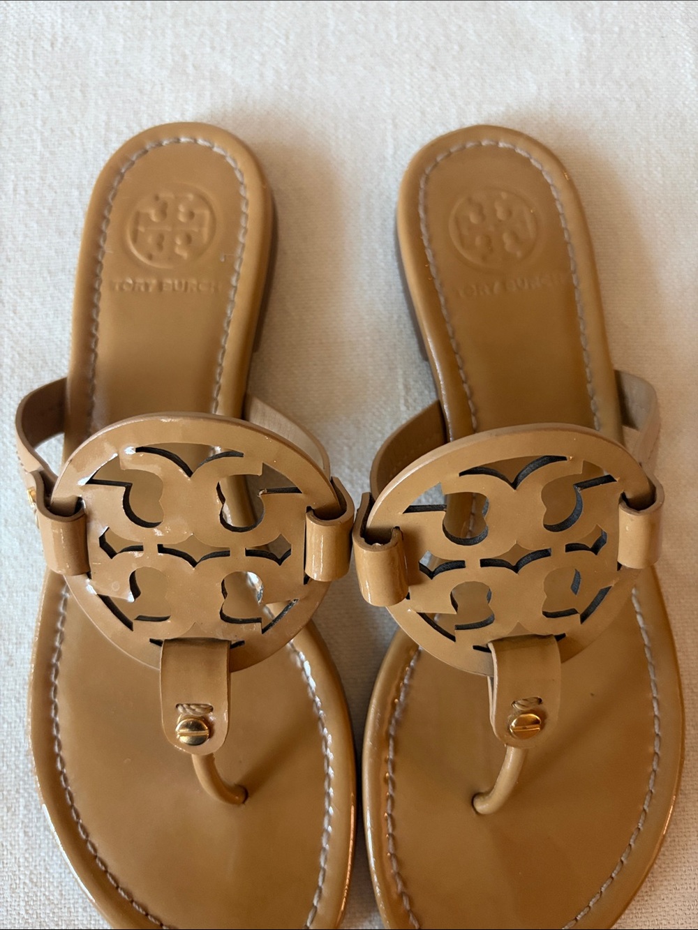 TORY BURCH | Tan Miller Leather Sandal (Women) - Size 8.5M - Picture 4 of 15